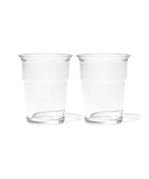 Klares Trinkglas im To-Go Design | Liva