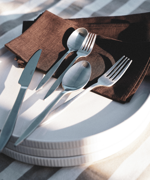Besteck-Set Silber matt-gebürstet | Tava