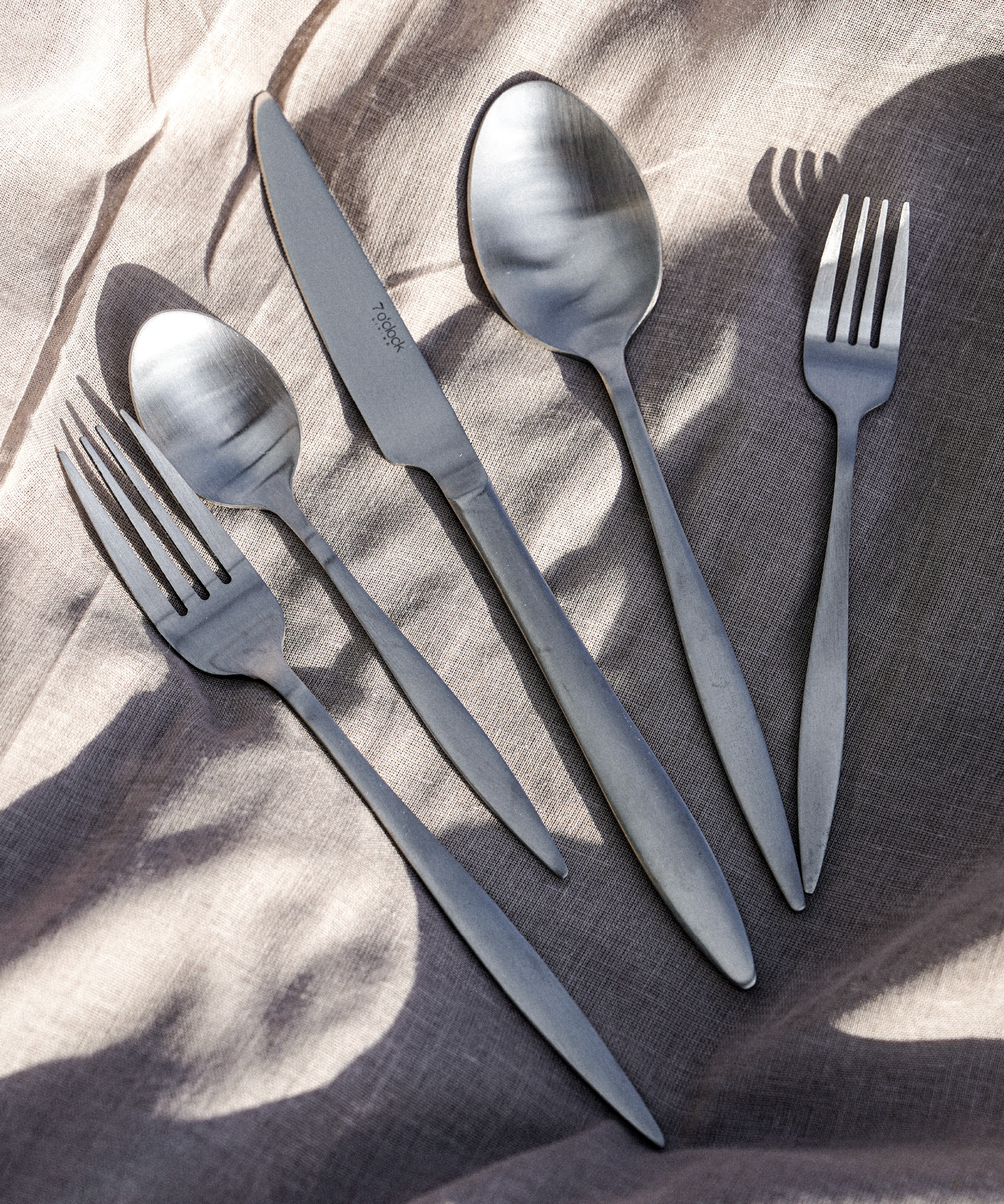 Besteck-Set Silber matt-gebürstet | Tava
