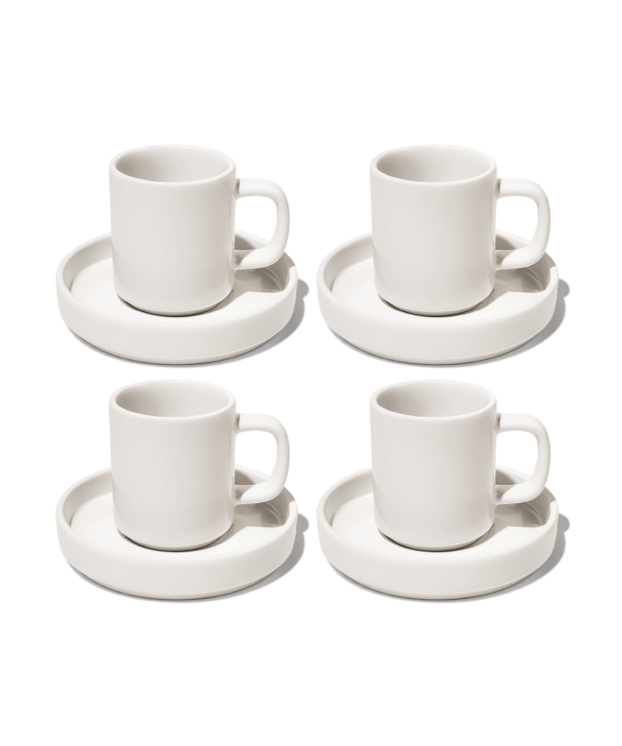 Espresso-Tasse mit Untertasse Cremeweiß | Nia