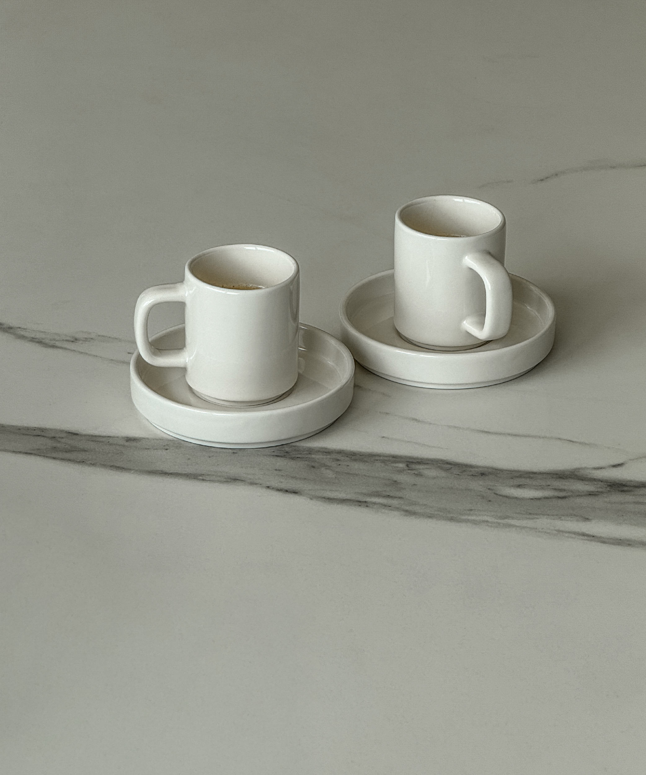 Espresso-Tasse mit Untertasse Cremeweiß | Nia