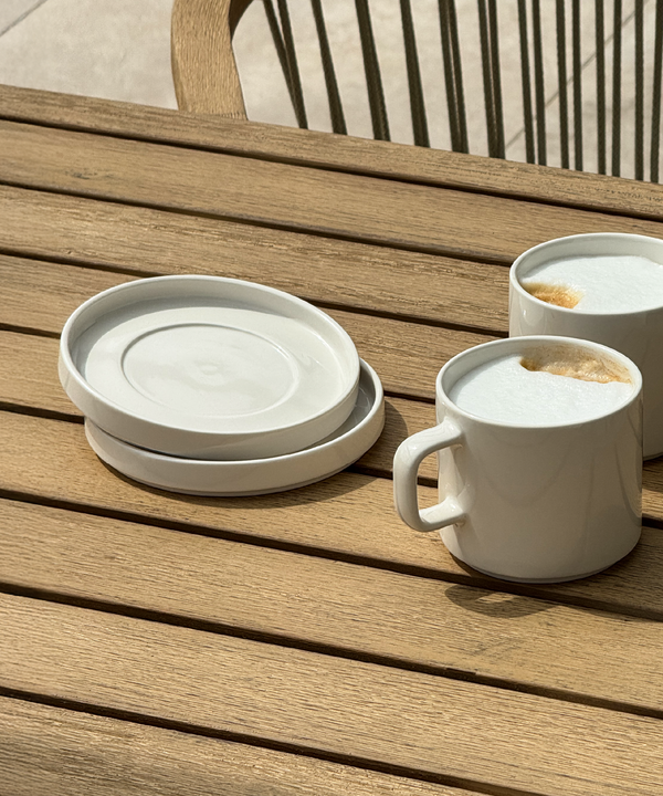 Untertasse in Cremeweiß glänzend | Nia