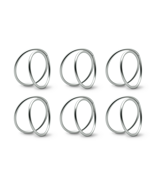 Serviettenringe Silber 6er Set | Rina