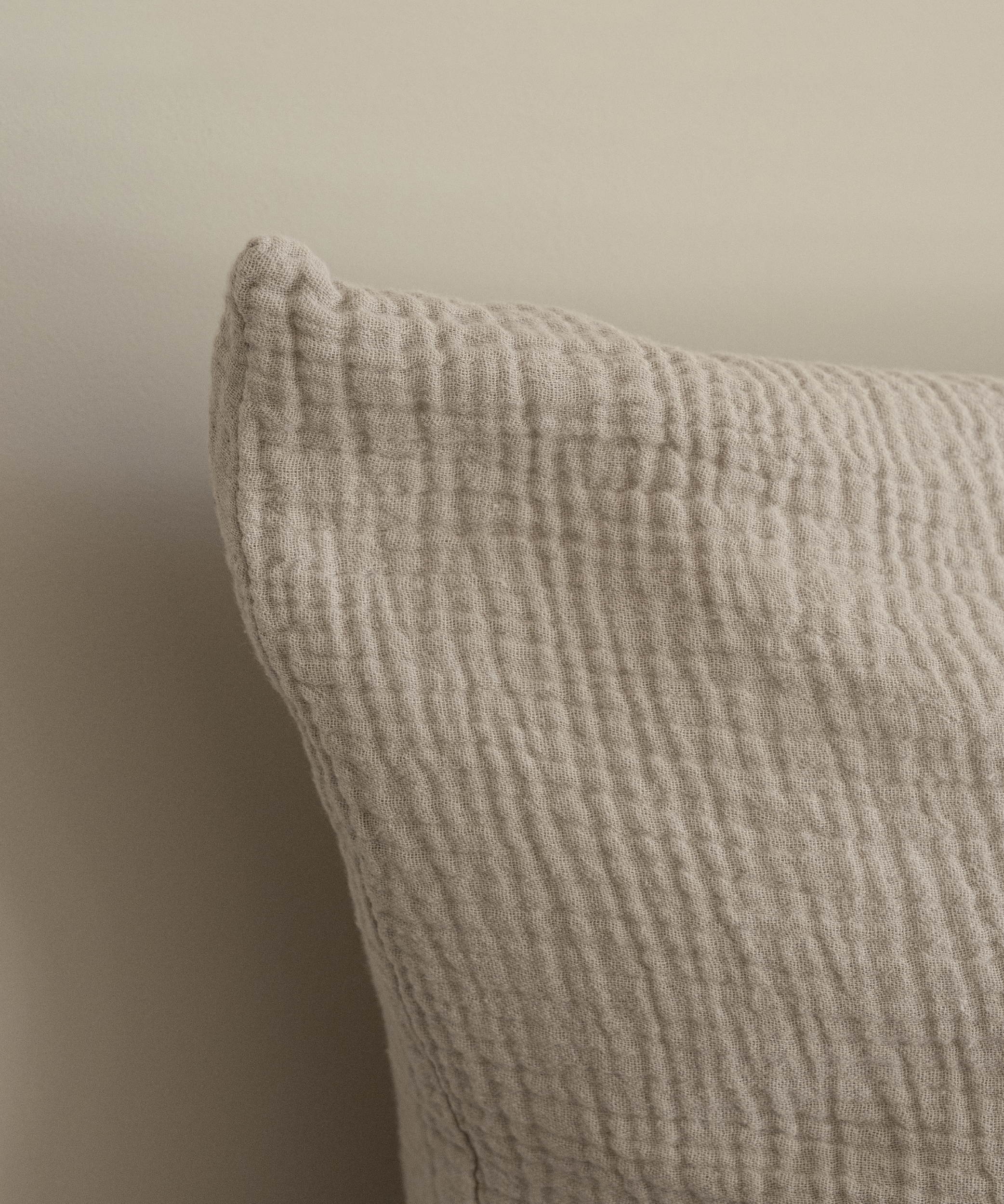 Beige Musselin Einzelbettwäsche | Haven