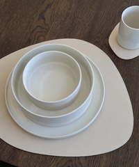 Teller- und Glasuntersetzer Schwarz/Beige | Jade