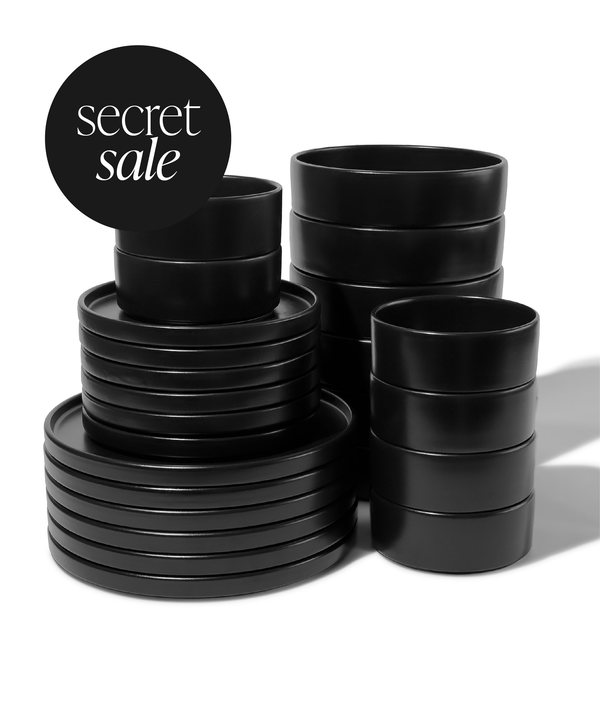 Nia Geschirrset Schwarz | Secret Sale