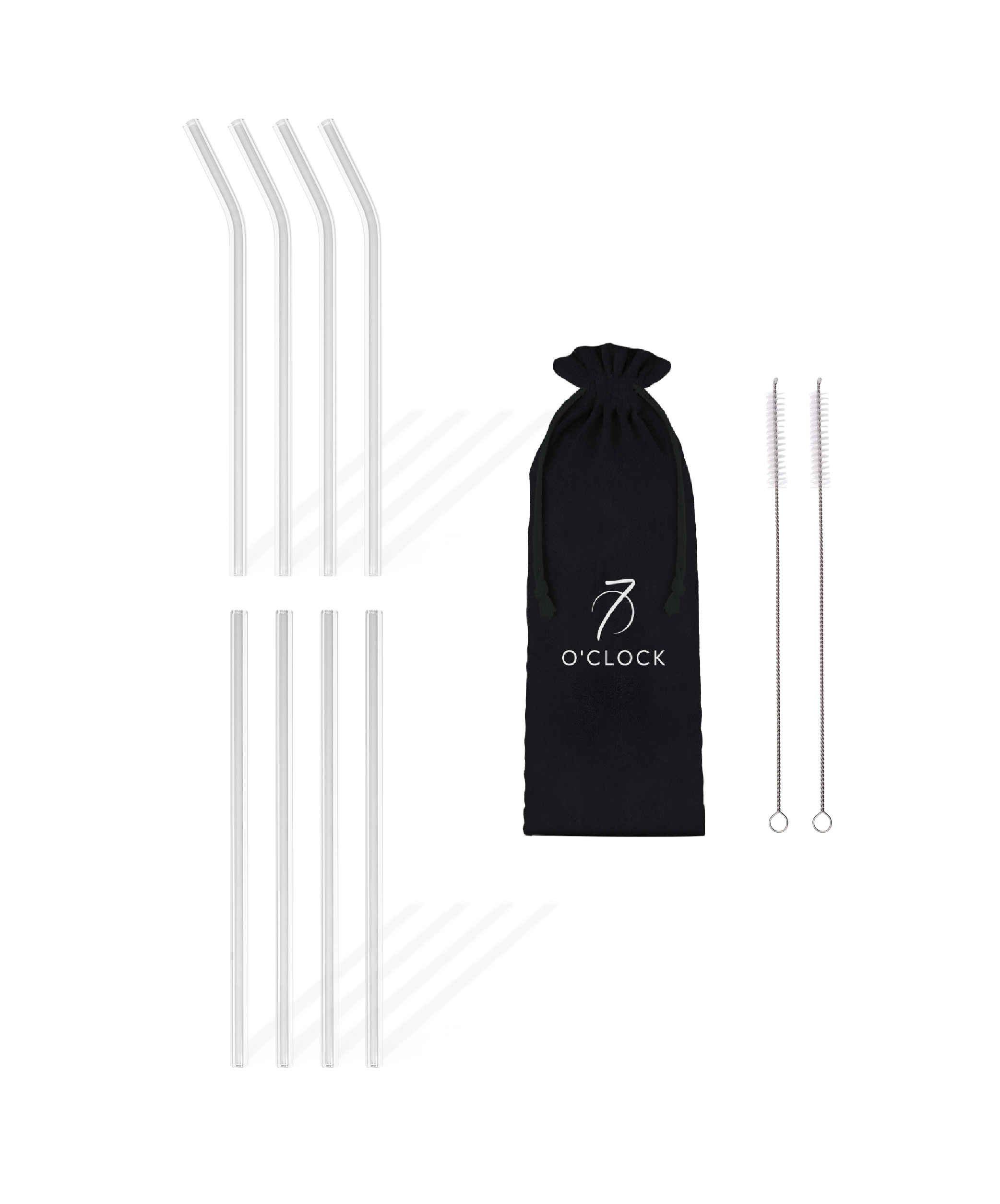 Lange Glasstrohhalme 8er Set | Aris
