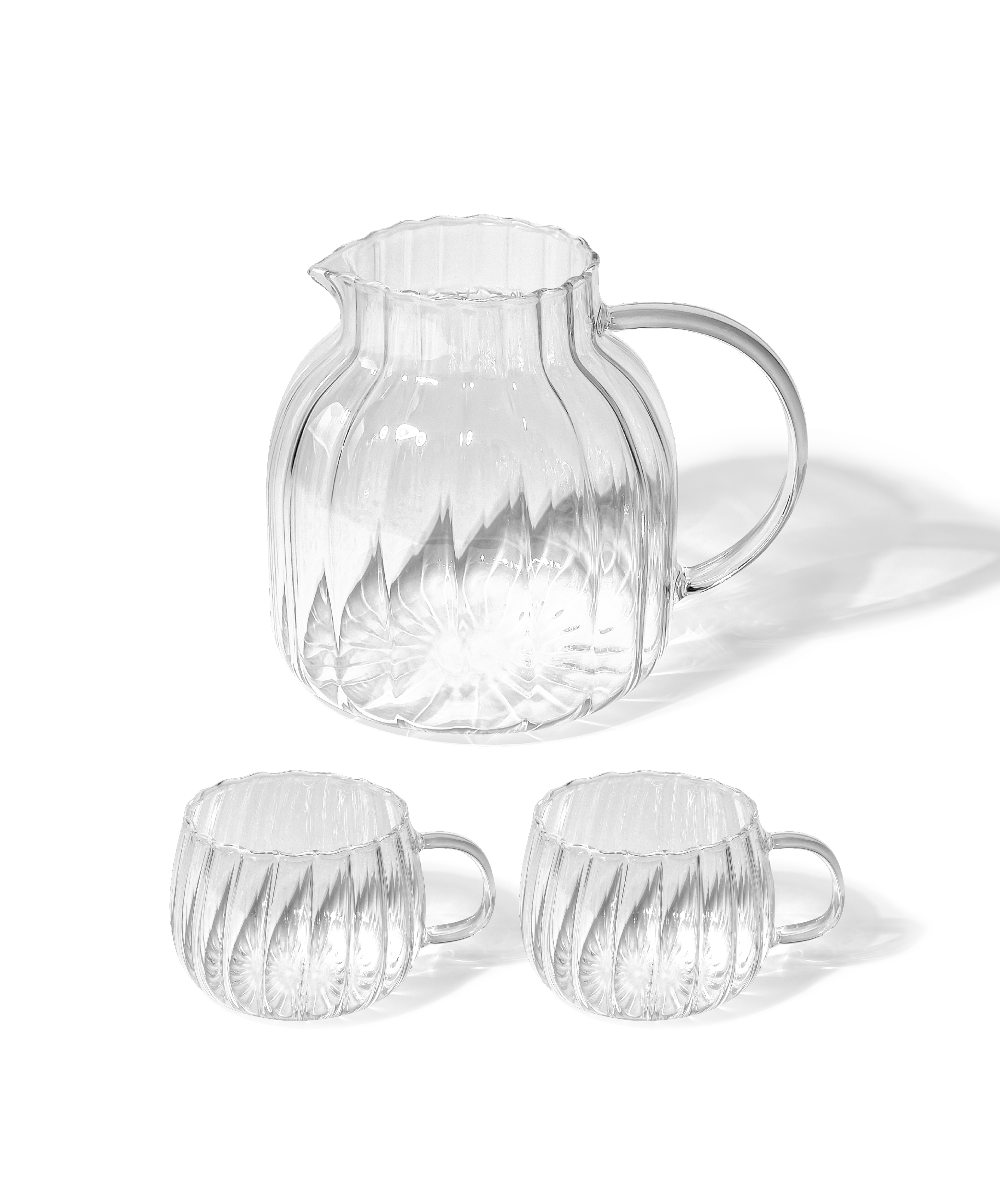 Teekaraffe & Glastassen-Set Streifen-Design | Norway