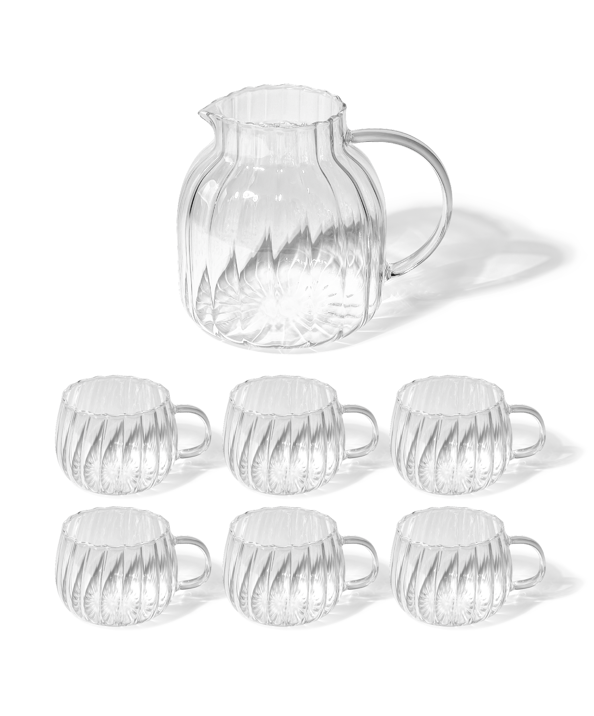 Teekaraffe & Glastassen-Set Streifen-Design | Norway