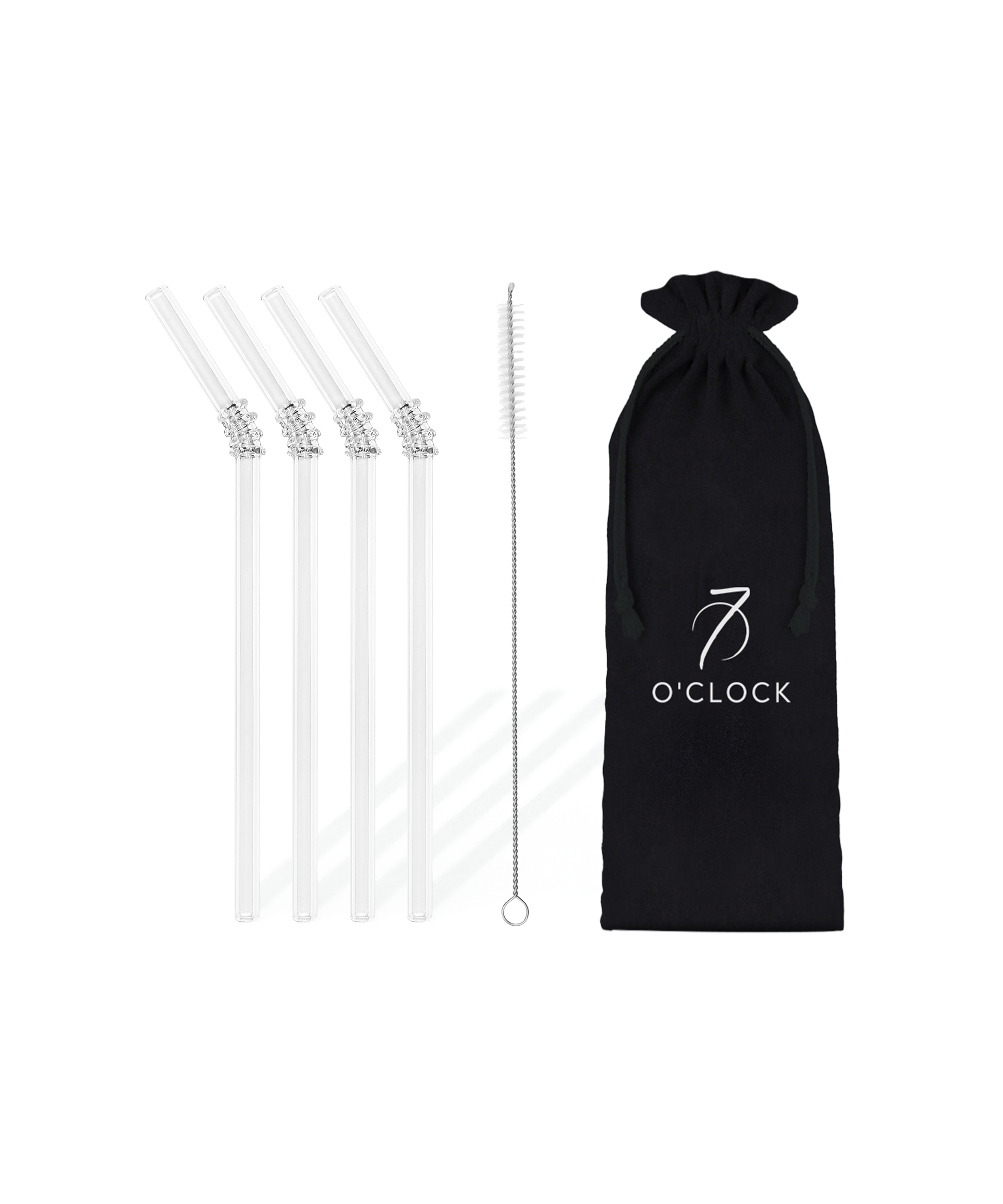 Glasstrohhalme Knick-Design 4er Set | Lani