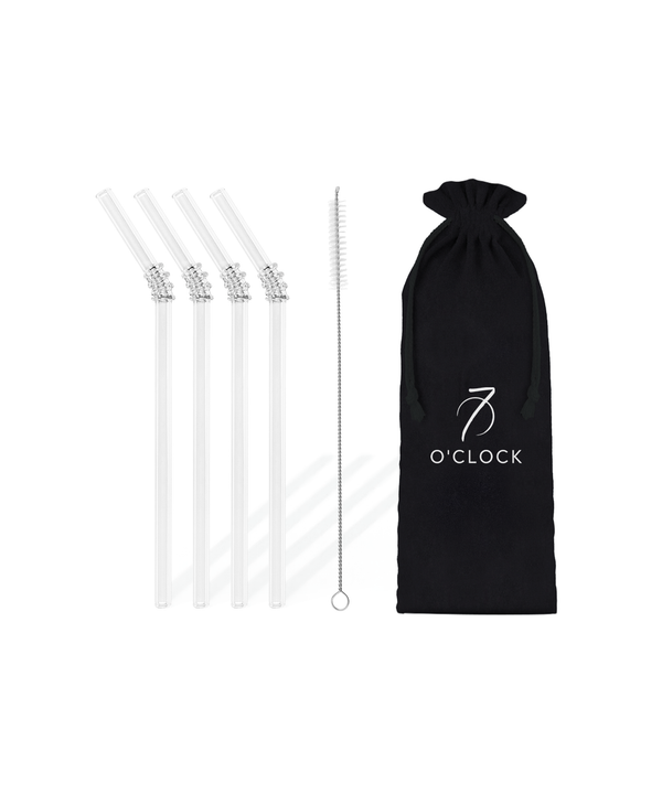 Glasstrohhalme Knick-Design 4er Set | Lani