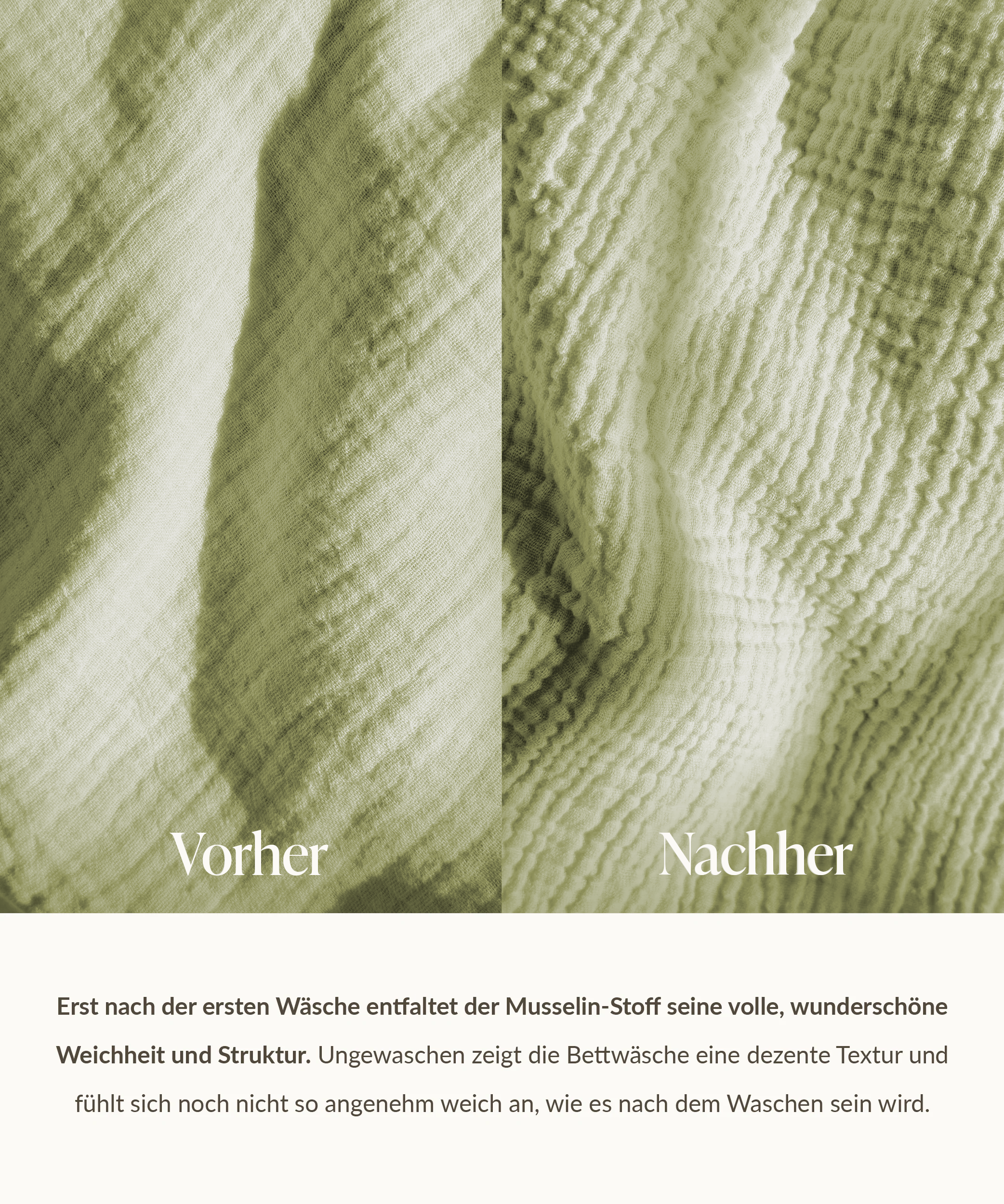 Mintgrüne Musselin Einzelbettwäsche | Haven