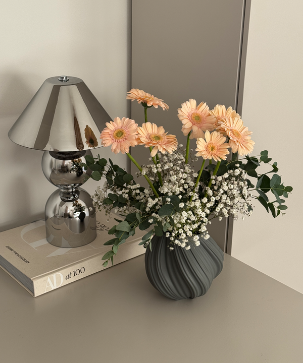 Kleine Keramik Vase in Grau | Flora