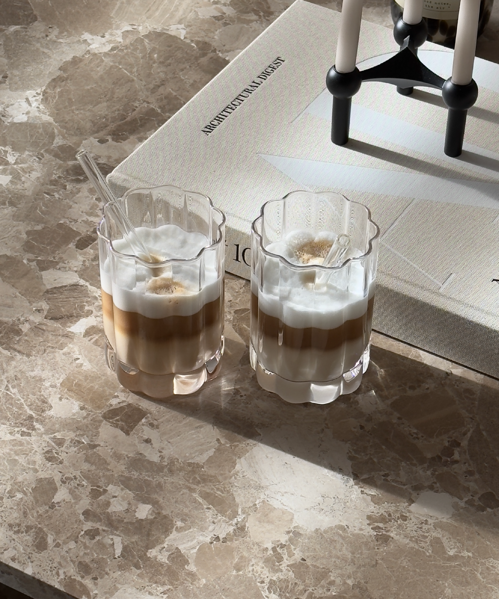 Großes Glas Blumen-Design | Florenz