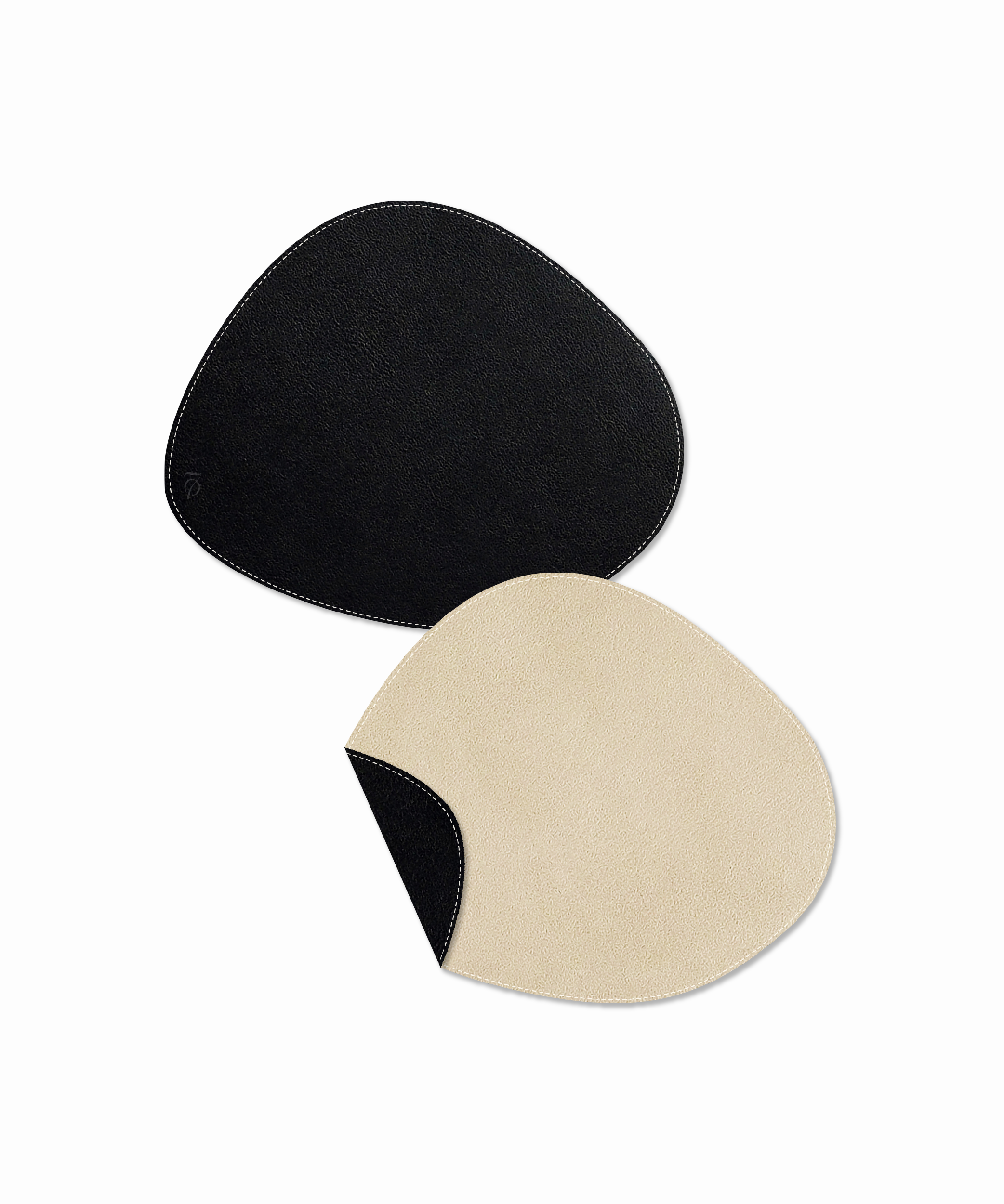 Telleruntersetzer Schwarz/Beige | Jade
