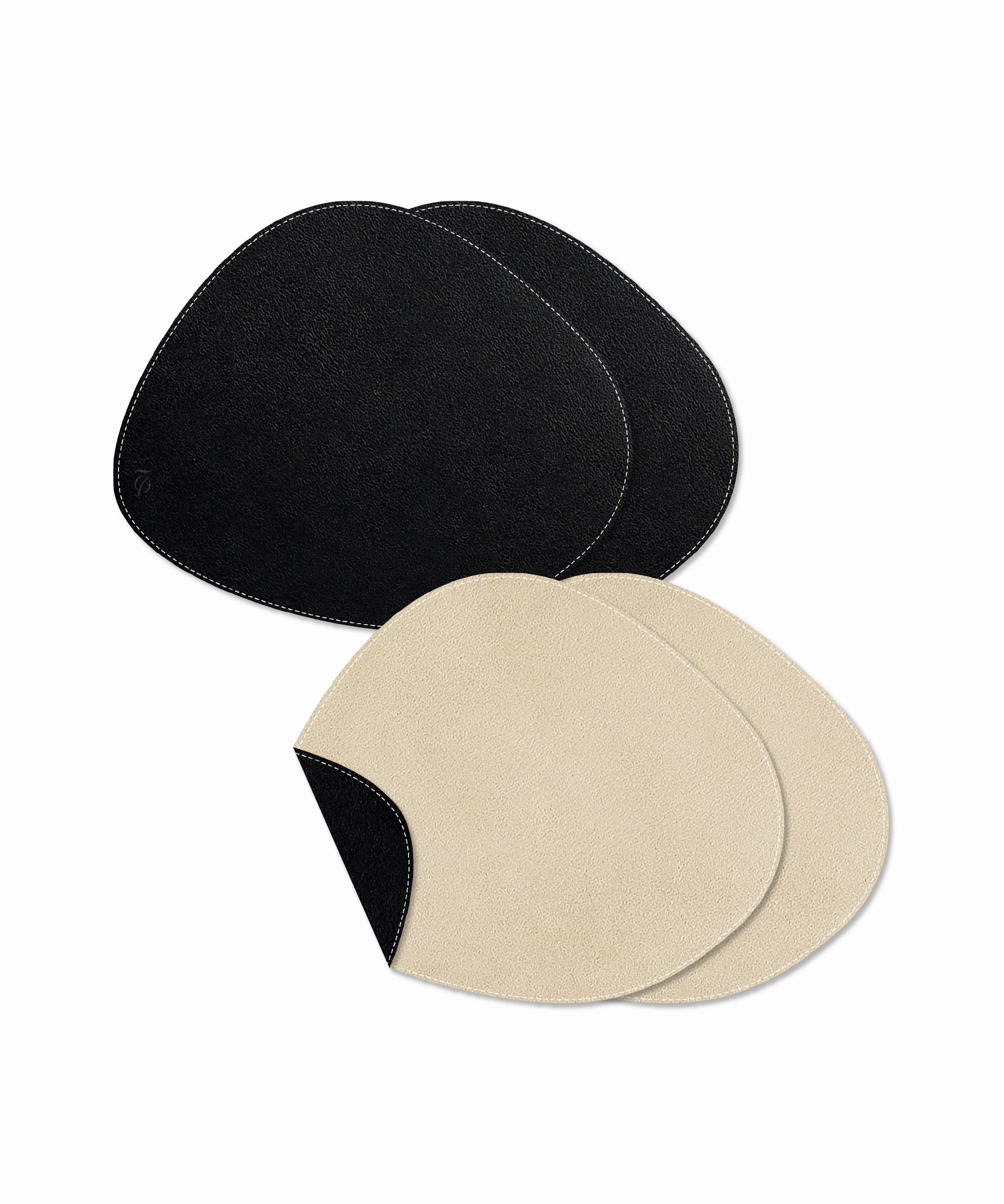 Telleruntersetzer Schwarz/Beige | Jade