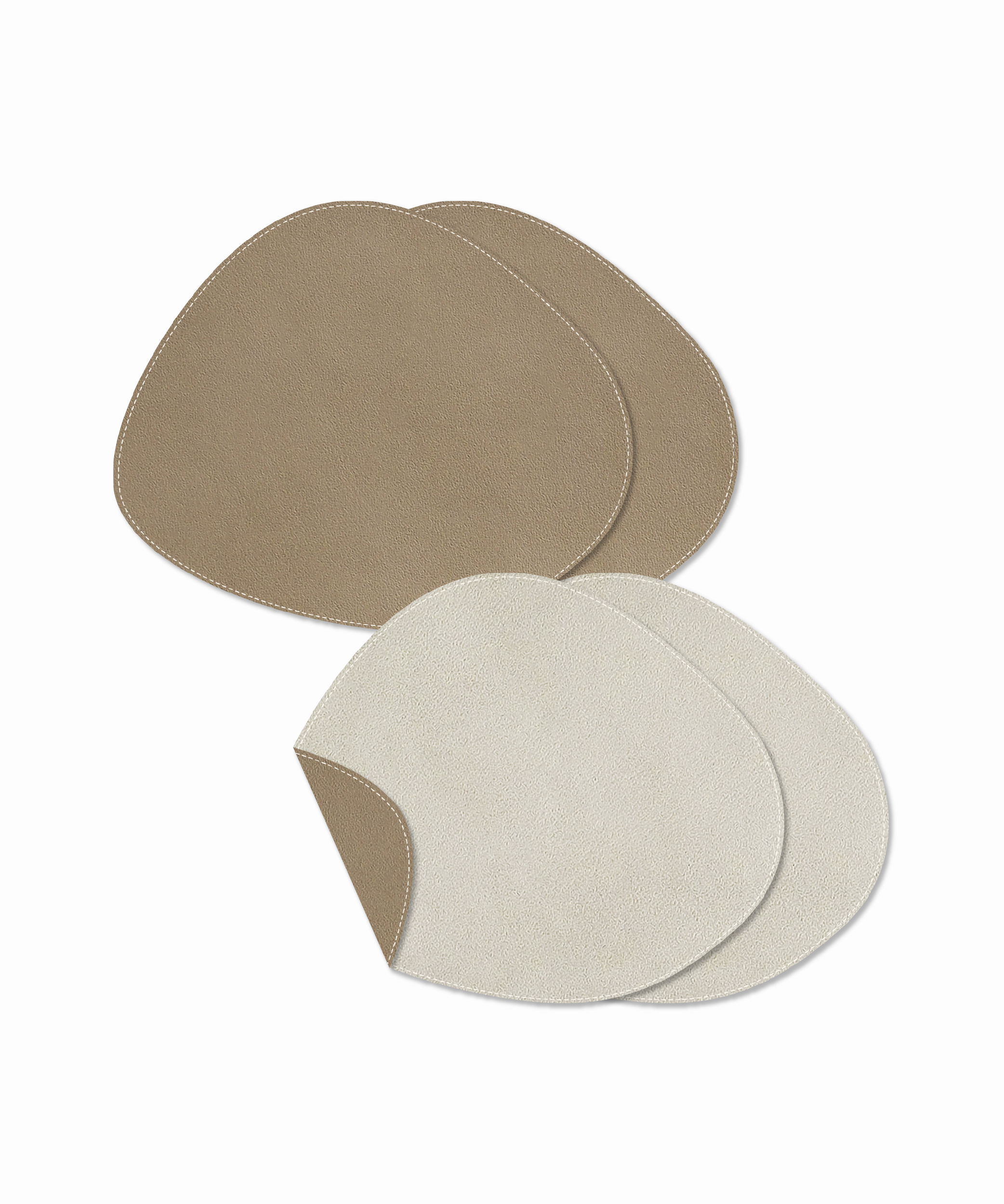 Telleruntersetzer Taupe/Creme | Jade