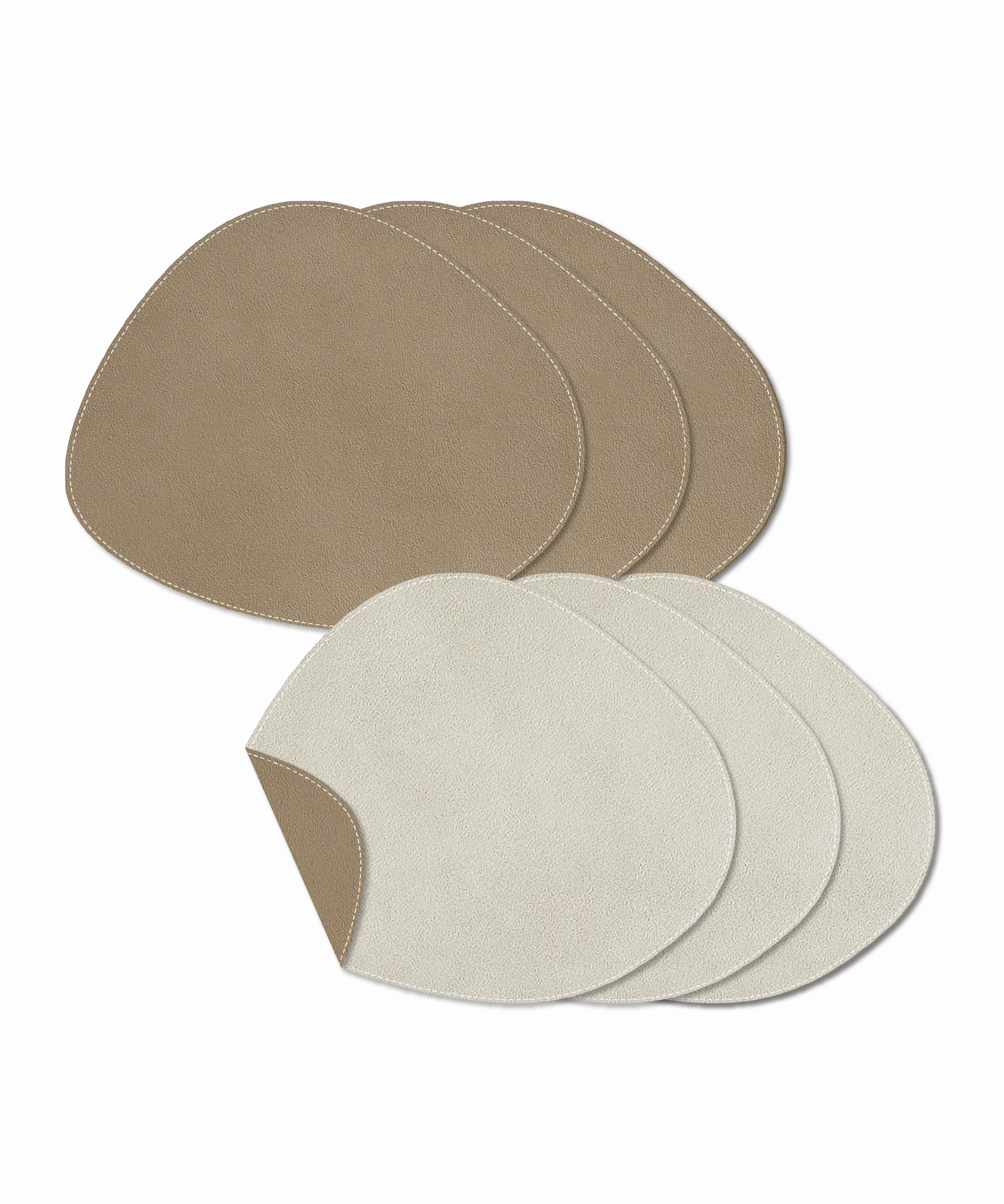 Telleruntersetzer Taupe/Creme | Jade
