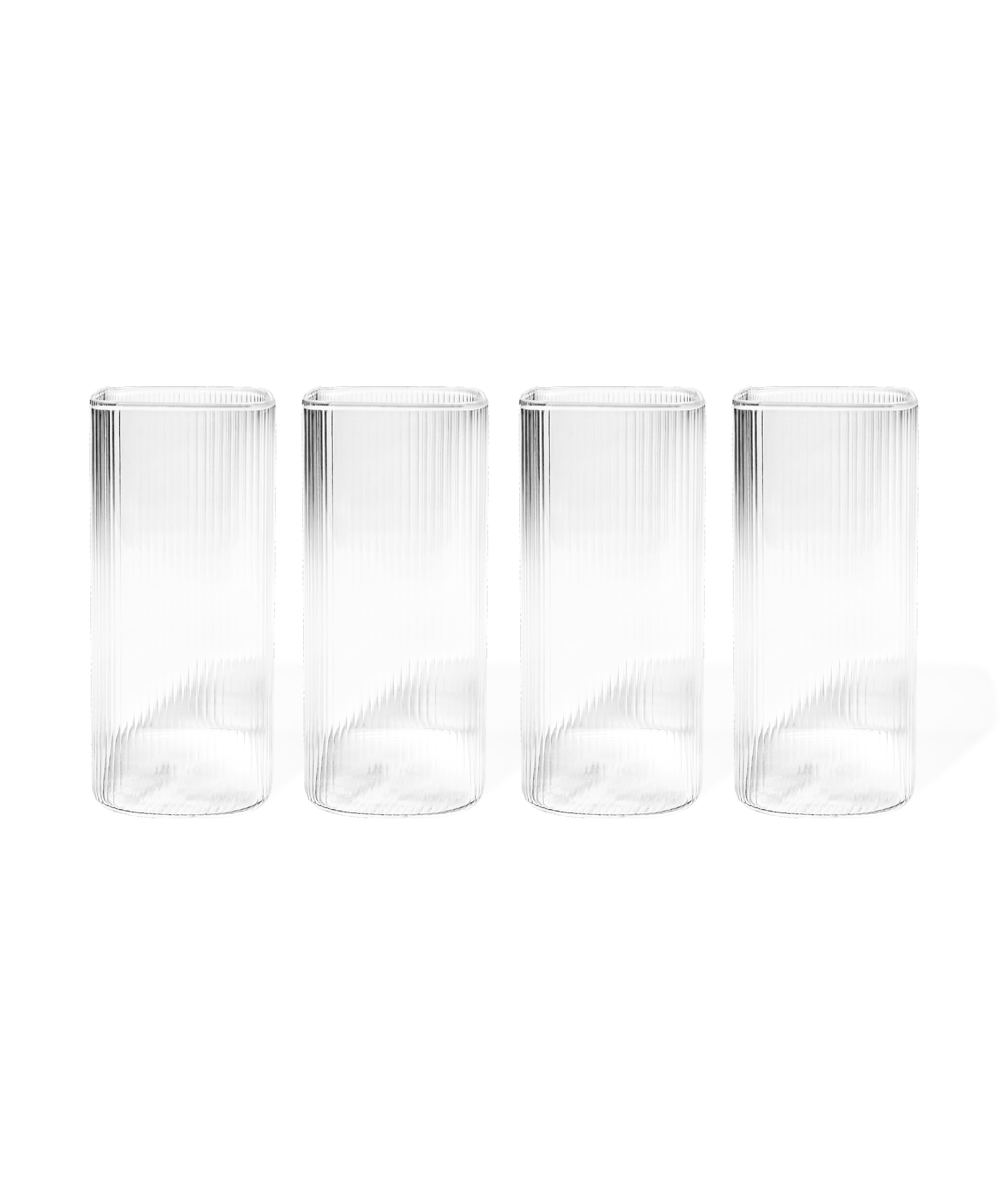 Geriffeltes Glas im eckigen Design | Kuba