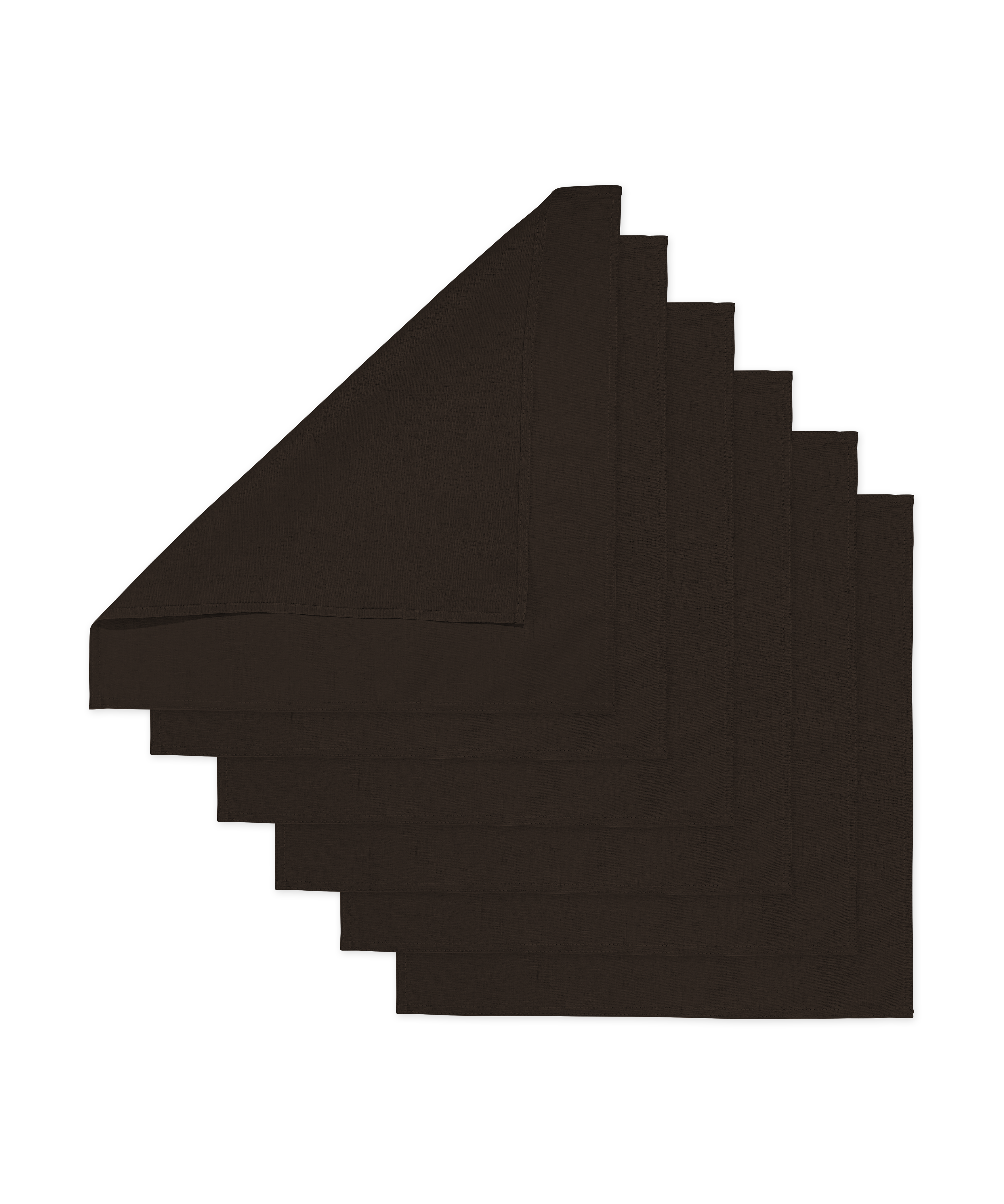 Dunkelbraune Servietten 6er Set | Kyla