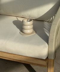 Wellenförmiger Keramik Becher Beige | Mya