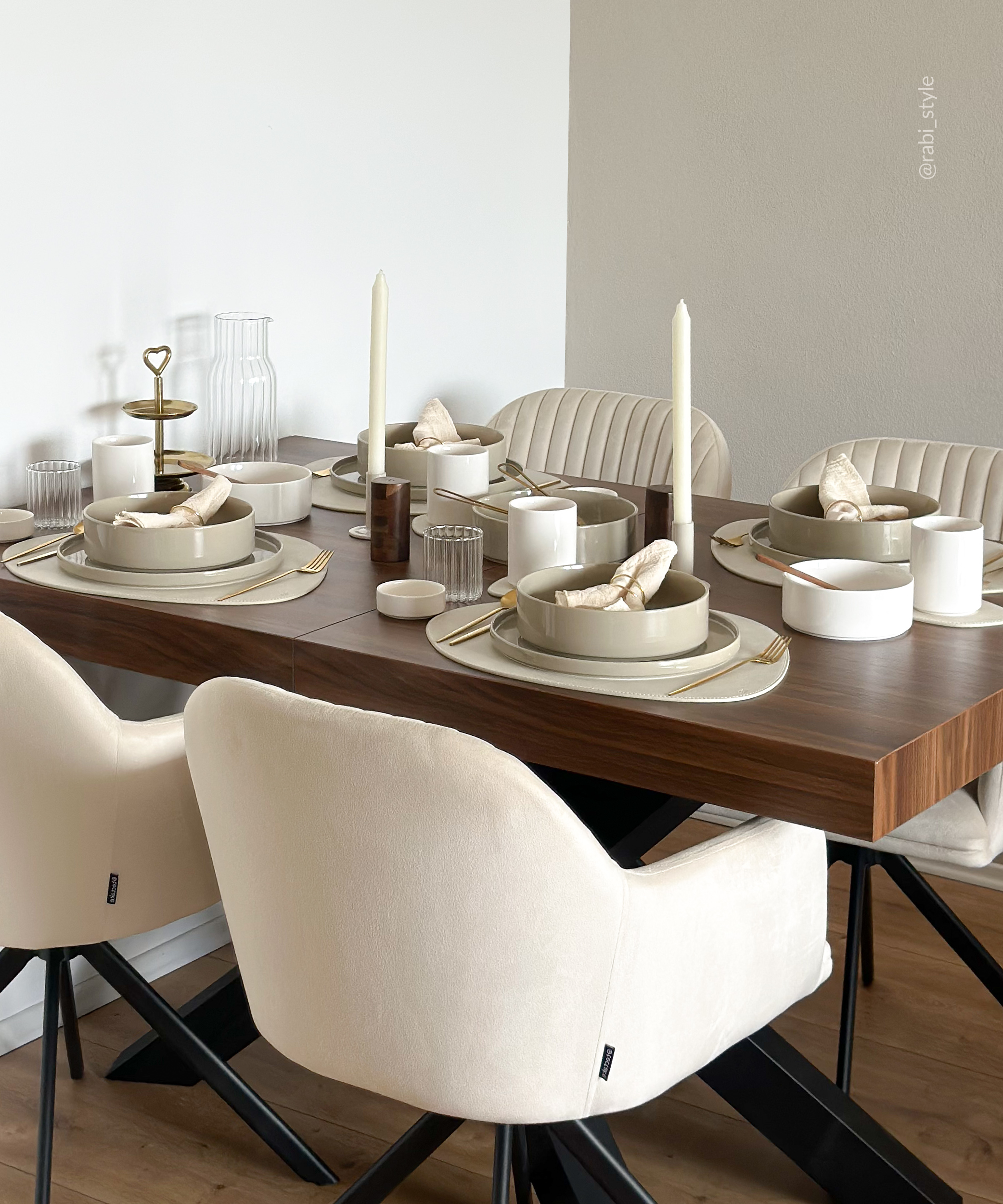 Geschirrset Taupe | Nia