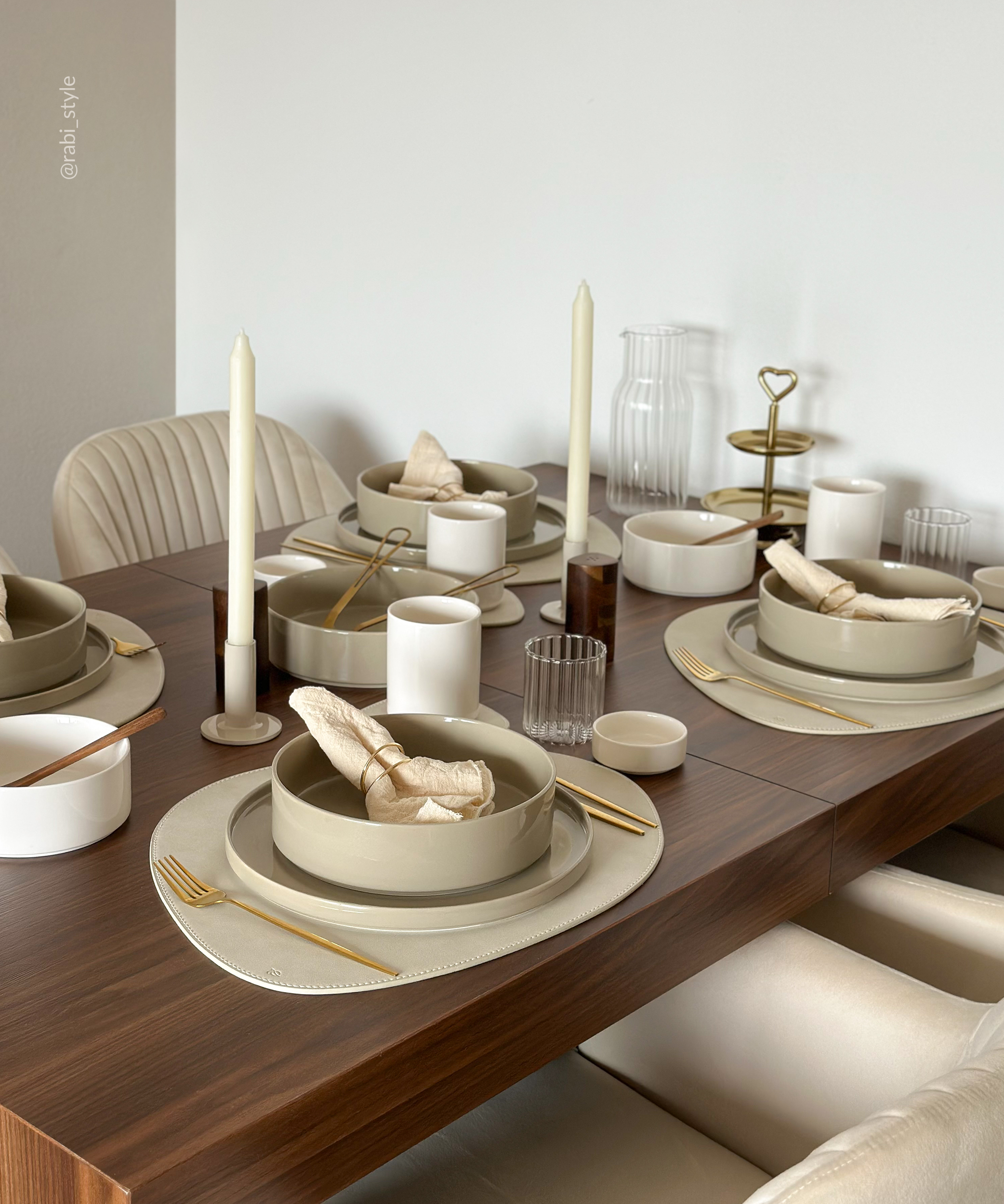 Geschirrset Taupe | Nia