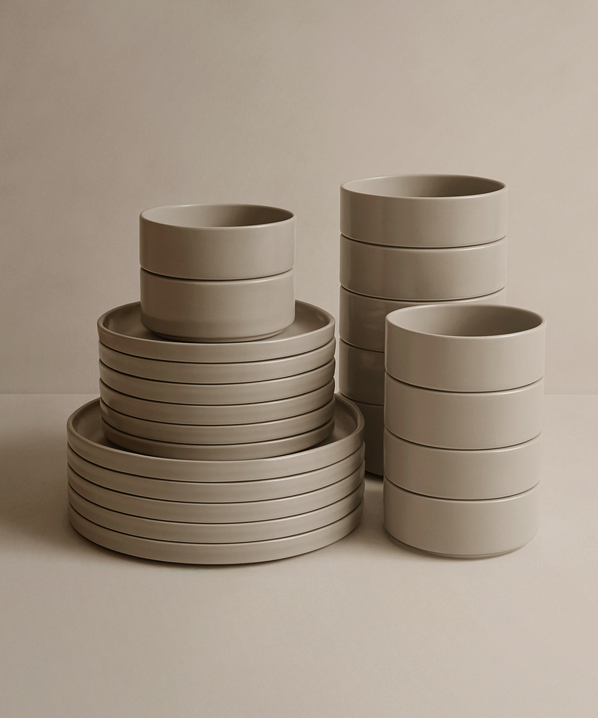Geschirrset Taupe | Nia