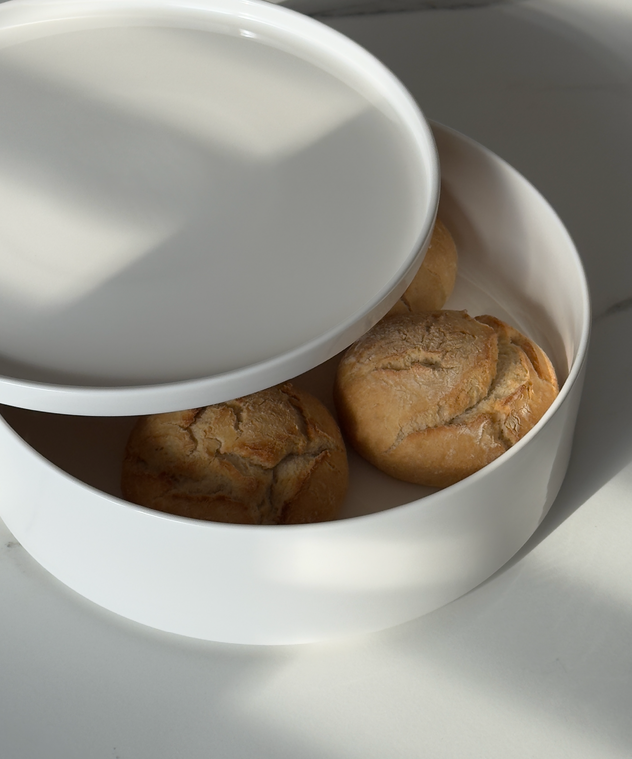 Große Bowl Ø27cm in Cremeweiß | Nia
