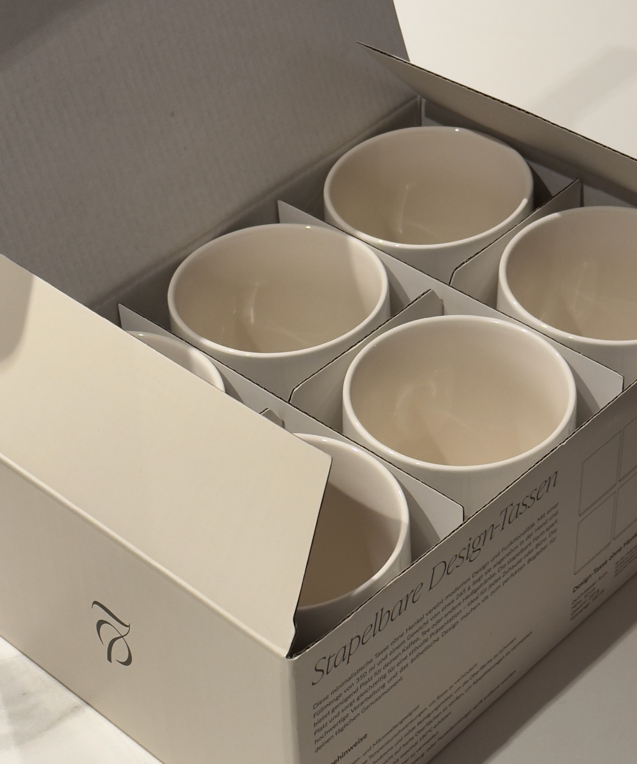Nia Tassen 6er Set in Cremeweiß | Secret Sale