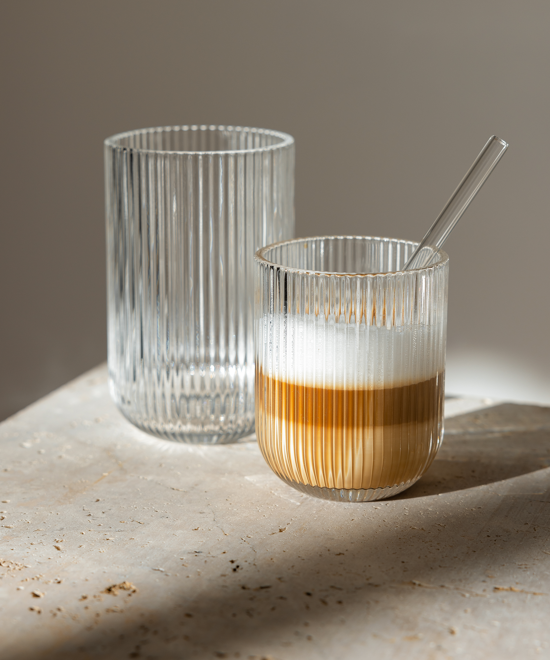 Geriffeltes großes Glas | Paris