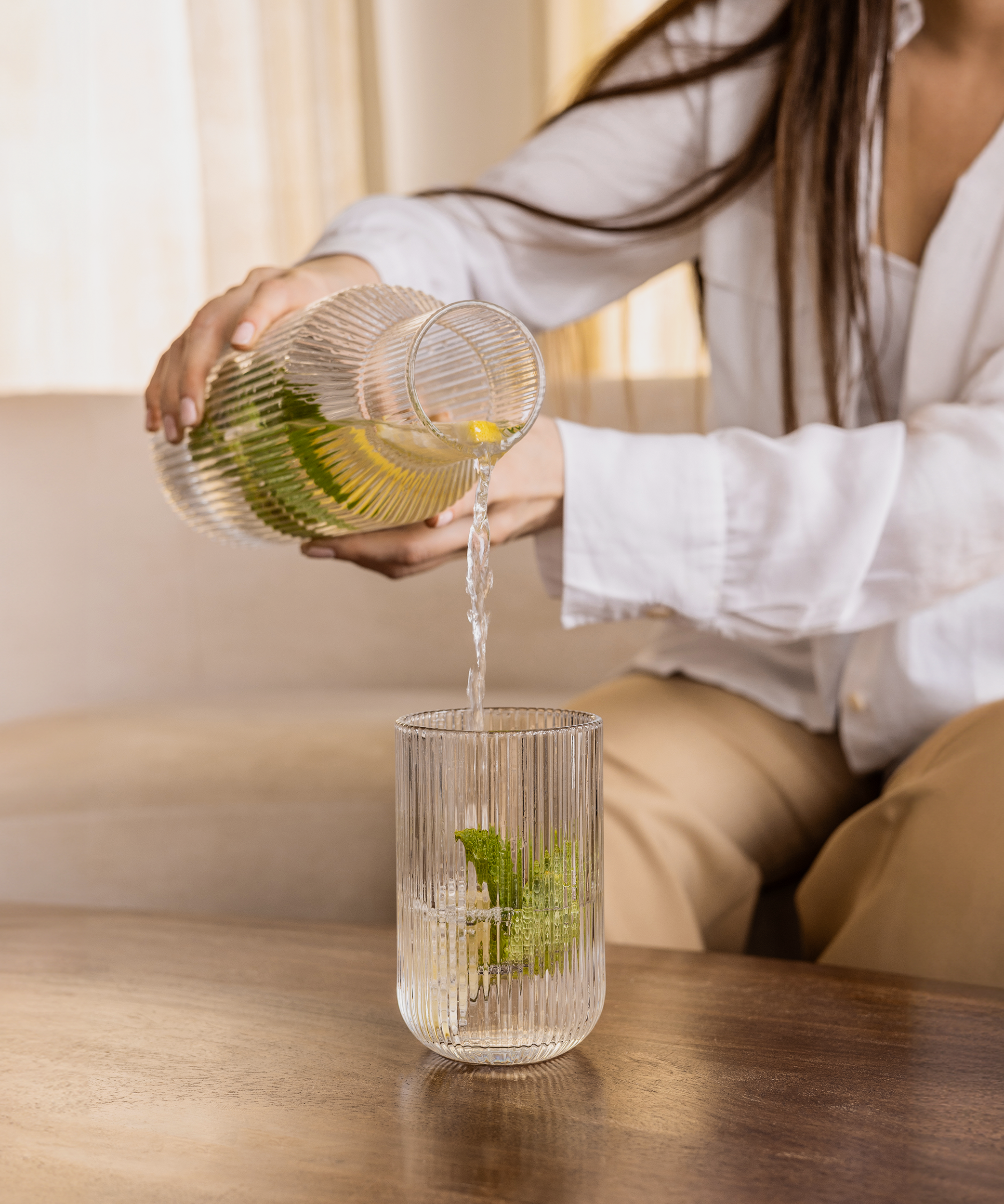 Geriffelte Karaffe (1550ml) | Paris