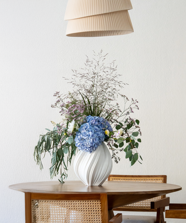 Große Keramik Vase Cremeweiß | Flora