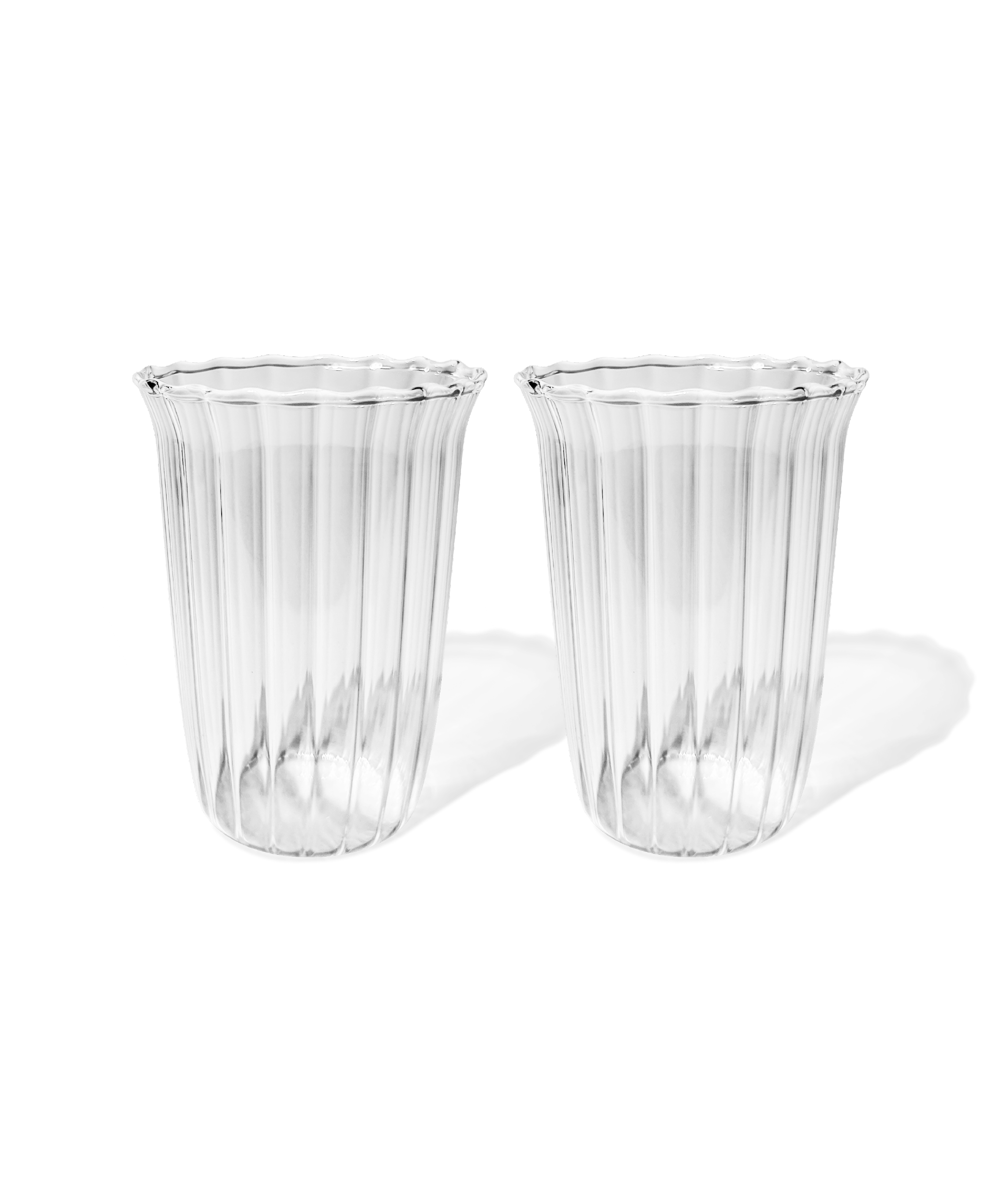 Glas Streifen-Design gerüschter Rand | Norway