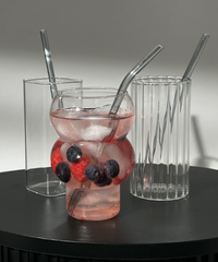 Schwarze Glasstrohhalme 8er Set | Aris