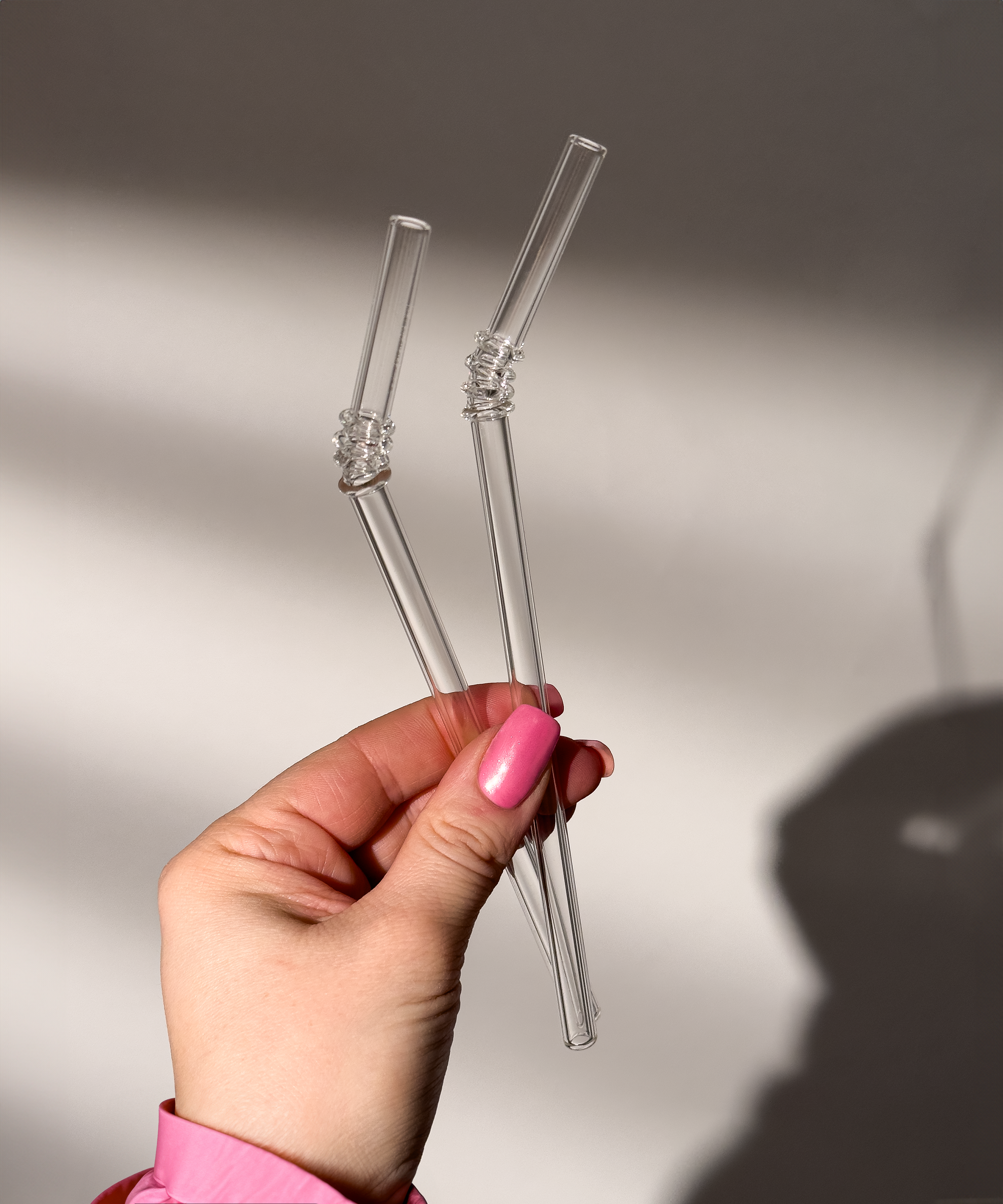 Glasstrohhalme Knick-Design 4er Set | Lani