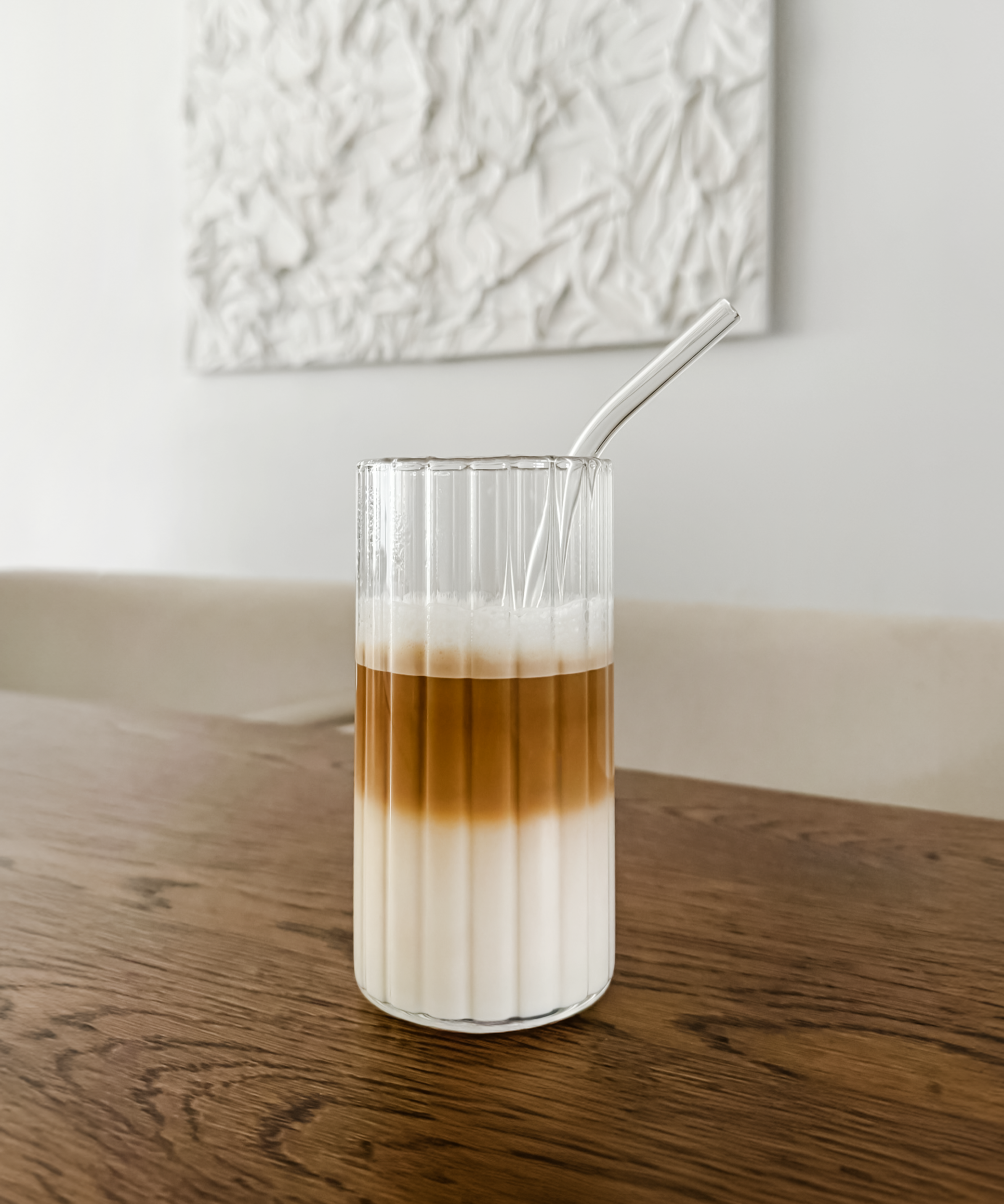 Großes Glas Streifen-Design | Norway