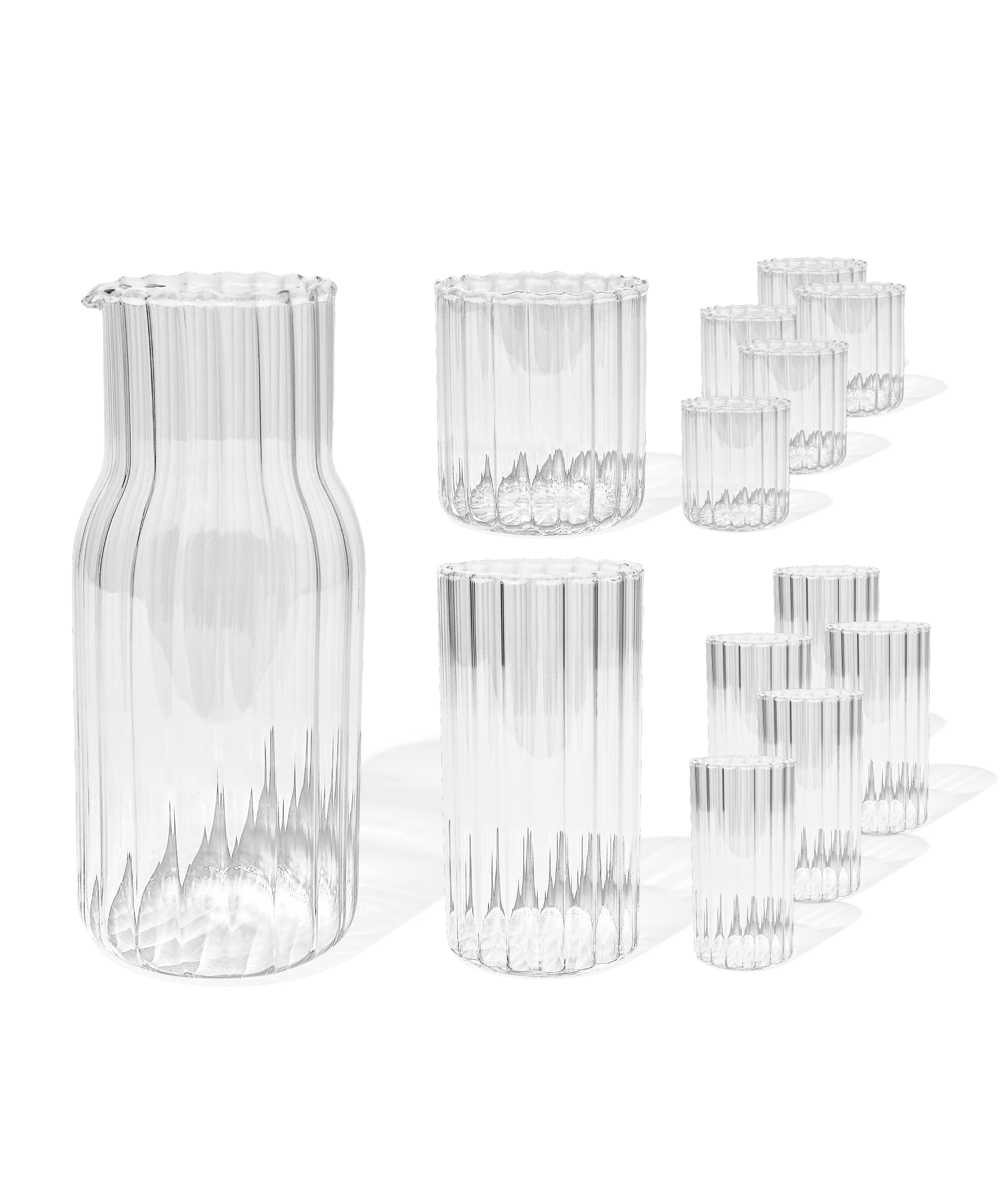 Norway Wasserkaraffe & Gläser-Set Streifen-Design | Secret Sale