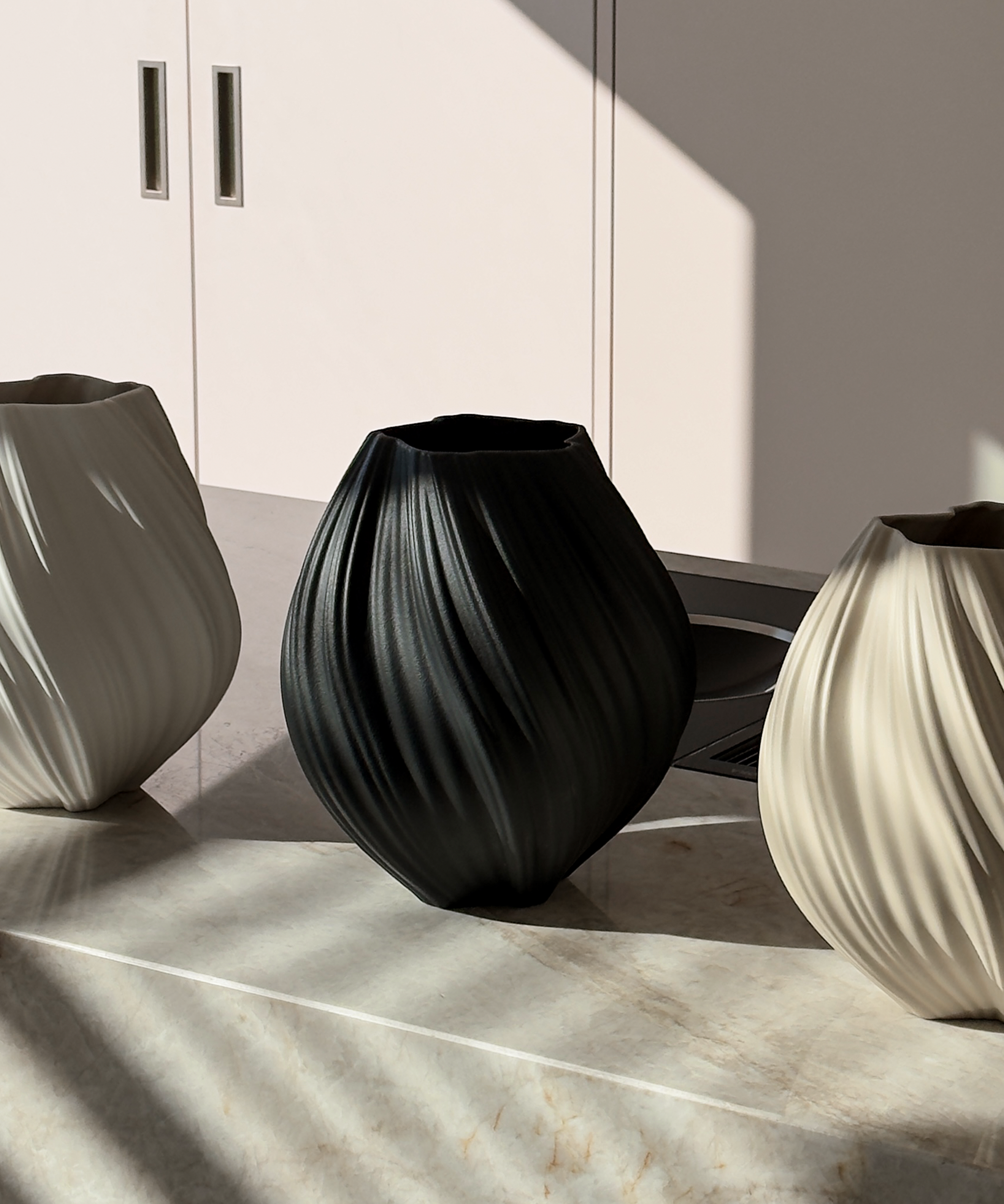 Flora Keramik Vase in Schwarz | Secret Sale