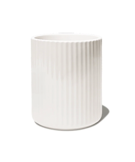 1er Set Tasse gerillt cremeweiß-glänzend | Nia