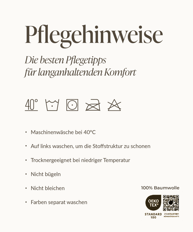 Musselin Doppelbettwäsche in Weiß, Serie Haven – Seitenansicht