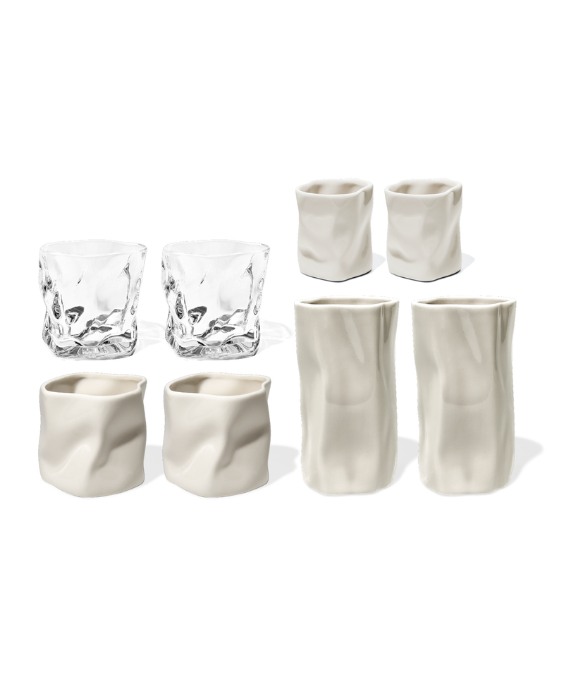 Barista Bundle mit Keramik Bechern und Tassen – Set von 7 O'CLOCK