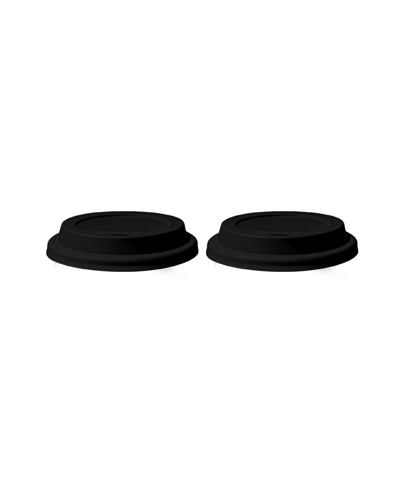 To-Go Becher Silikon-Deckel im 2er Set Schwarz – brooklyn collection von 7 O'CLOCK