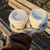 To-Go Becher Silikon-Deckel im 2er Set Weiß | Brooklyn