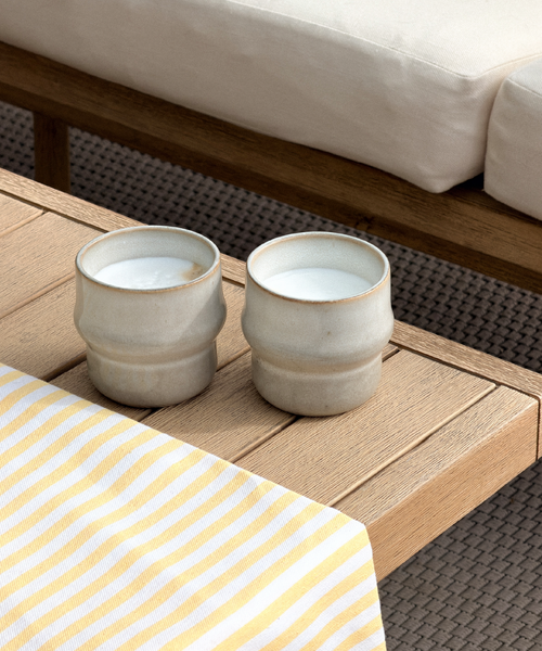Keramik Becher im organischen Design aus der Serie Nami – Größenübersicht