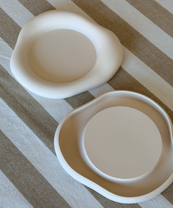 Silikon Untersetzer im organischen Design Beige | Elou