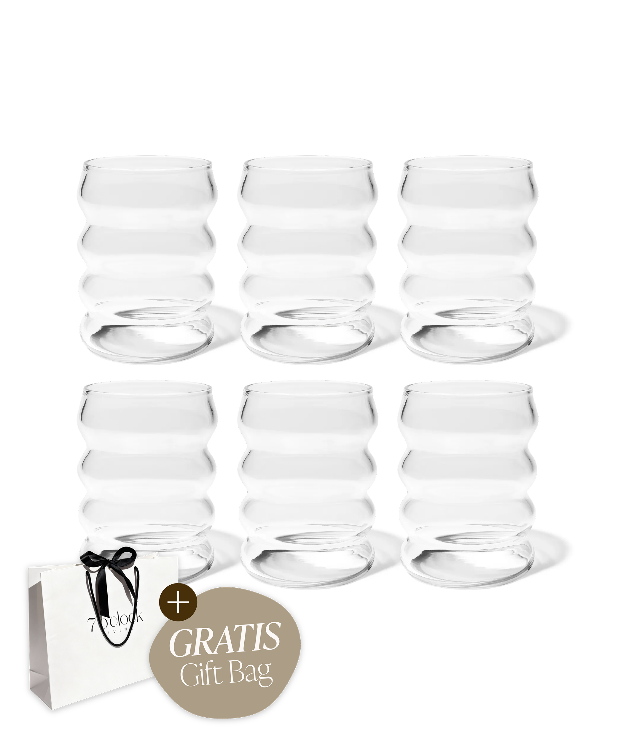 Gift-Edition Glas Wellen-Design | Mykonos