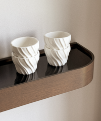 Keramik Becher mit Wellenstruktur | Kaia