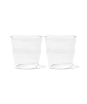 Kleines Trinkglas im Wellen-Design – capri collection von 7 O'CLOCK