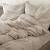 Haven Single-Set Beige | 1× Musselin-Einzelbettwäsche + 1× Kissenbezug 40×80